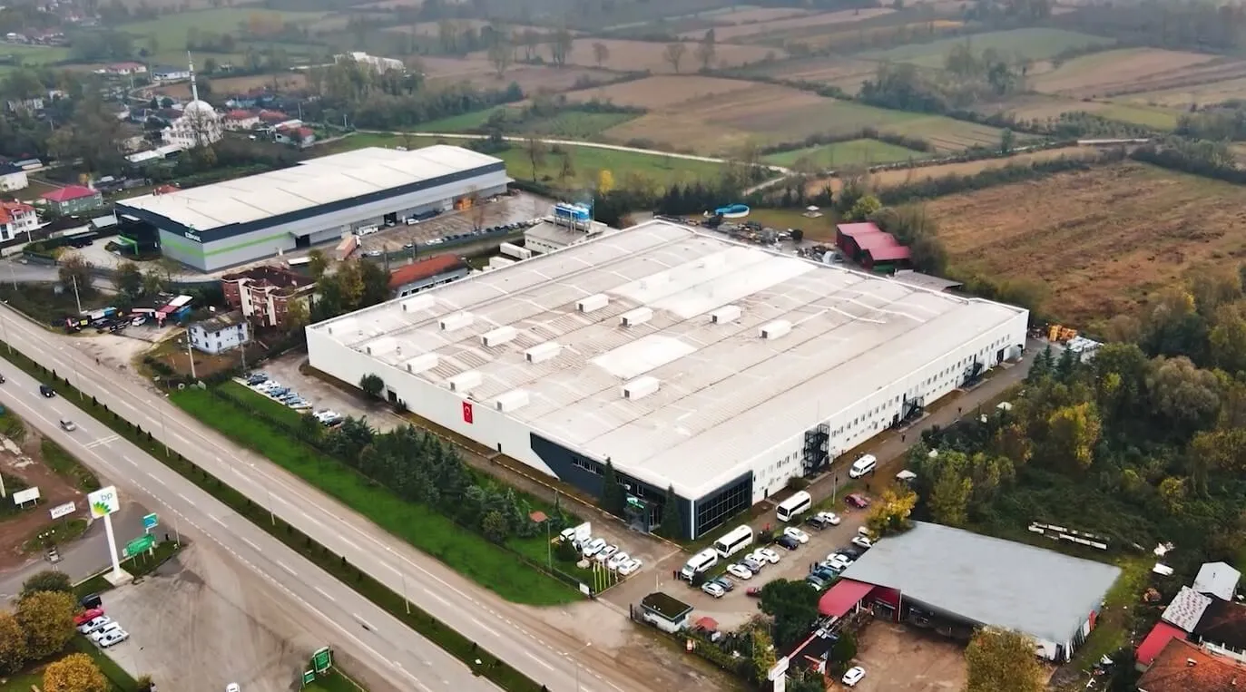 Düzce’deki Çelikyay fabrikasının havadan görünümü